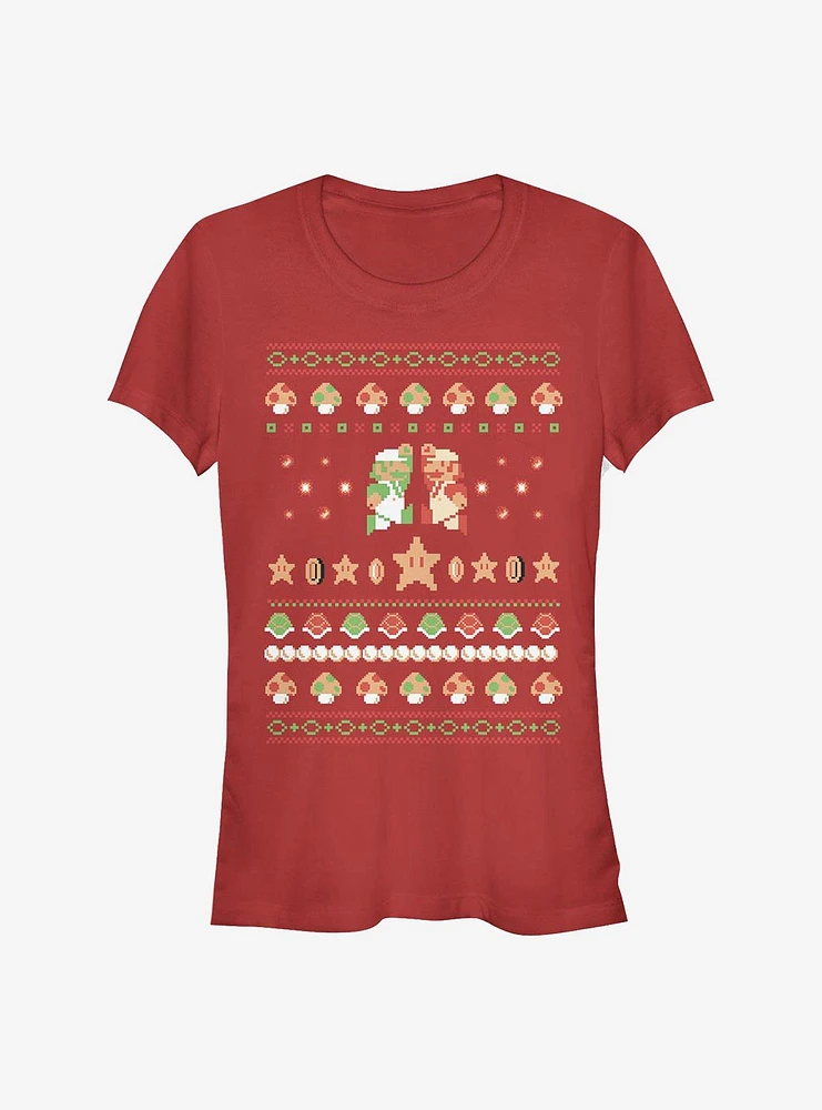 Nintendo Mario Holiday Friendship Girls T-Shirt