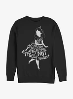 Disney Alice Wonderland Not Myself Crew Sweatshirt