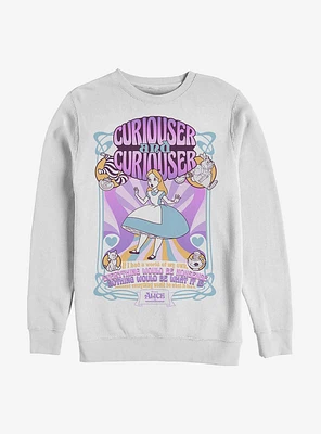 Disney Alice Wonderland Psychedelic Nouveou Crew Sweatshirt