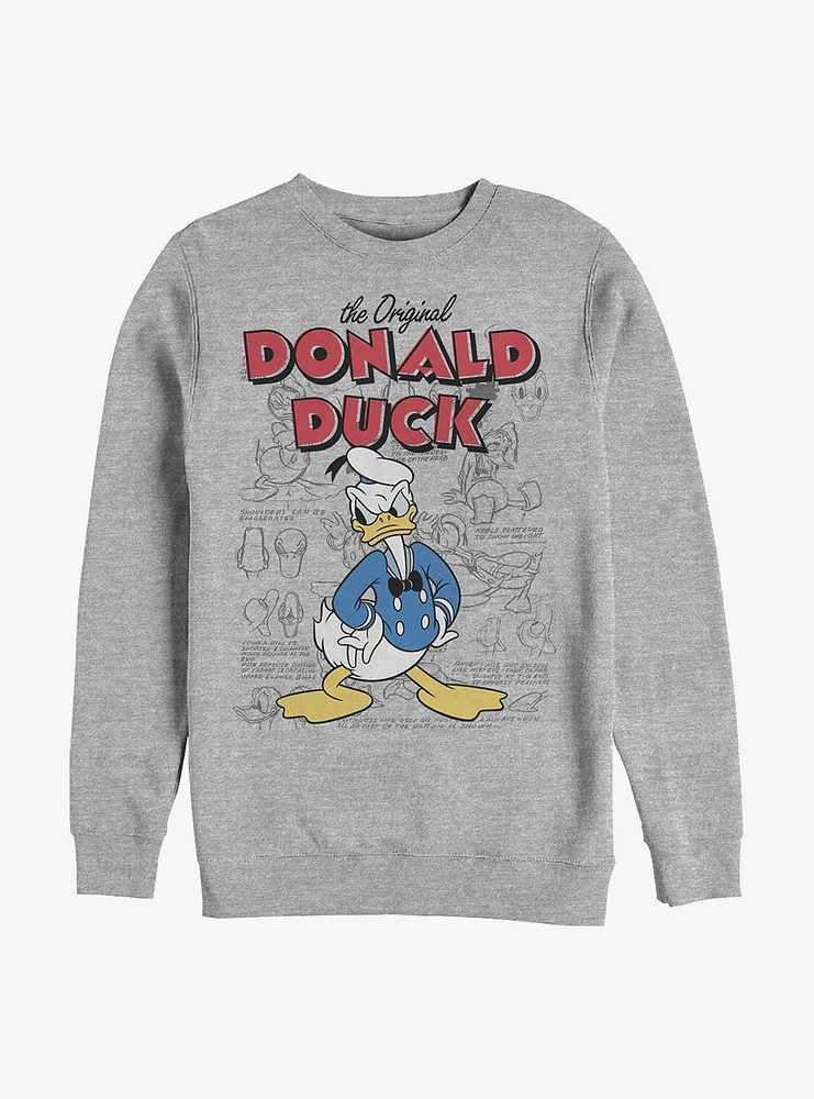 Disney Donald Duck Original Sketchbook Crew Sweatshirt