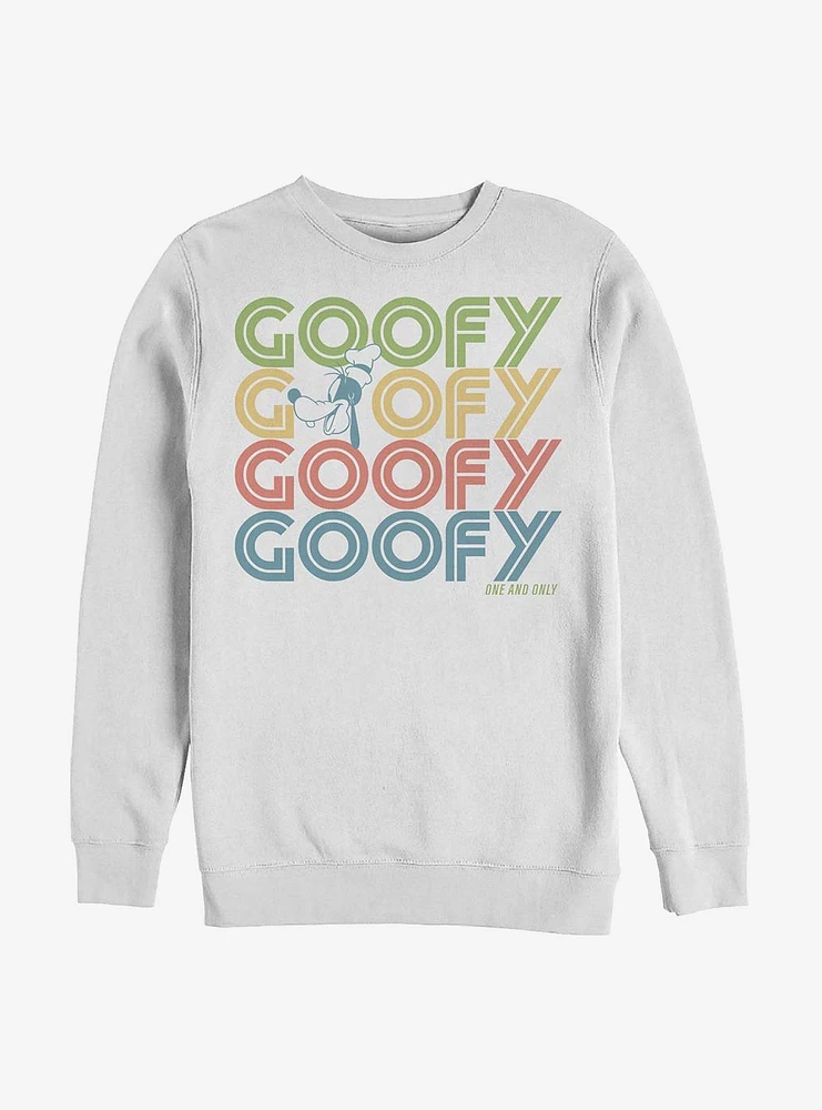 Disney Goofy Retro Stack Crew Sweatshirt