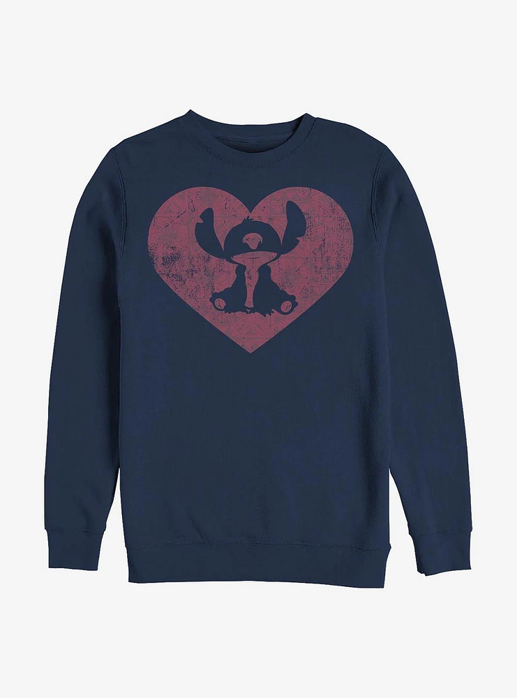 Disney Lilo & Stitch Heart Crew Sweatshirt