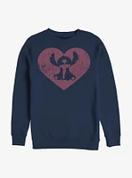 Disney Lilo & Stitch Heart Crew Sweatshirt