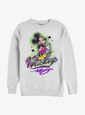 Disney Mickey Mouse Airbrush Crew Sweatshirt