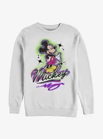 Disney Mickey Mouse Airbrush Crew Sweatshirt