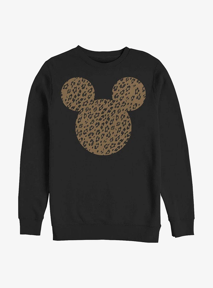 Disney Mickey Mouse Cheetah Crew Sweatshirt