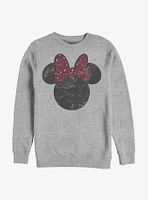 Disney Minnie Mouse Leopard Bow Crew Sweatshirt