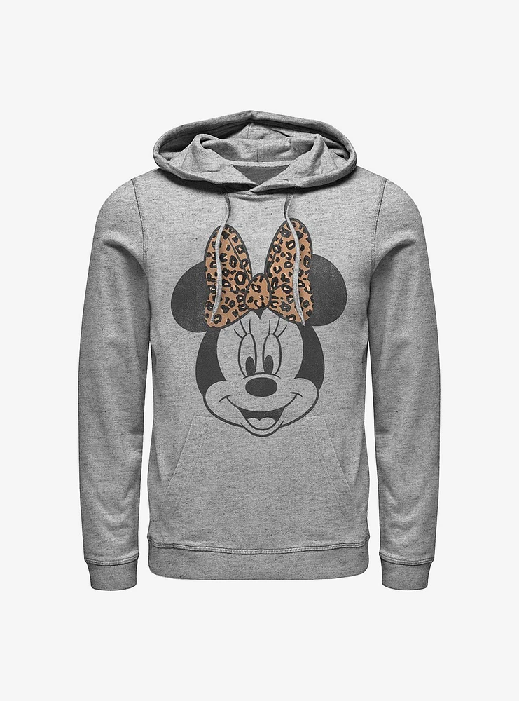 Disney Minnie Mouse Modern Face Leopard Hoodie