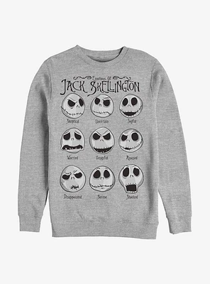 Disney The Nightmare Before Christmas Jack Emotions Crew Sweatshirt