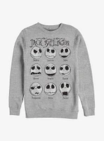 Disney The Nightmare Before Christmas Jack Emotions Crew Sweatshirt