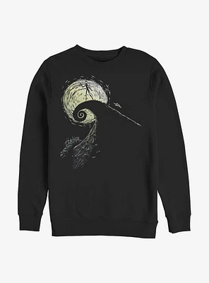 Disney The Nightmare Before Christmas Spiral Hill Jack Crew Sweatshirt