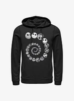 Disney The Nightmare Before Christmas Jack Emotions Spiral Hoodie