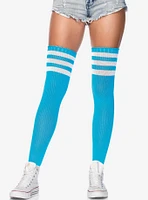 Athletic 3 Stripe Thigh Highs Neon