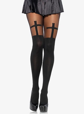 Opaque Cross Tights