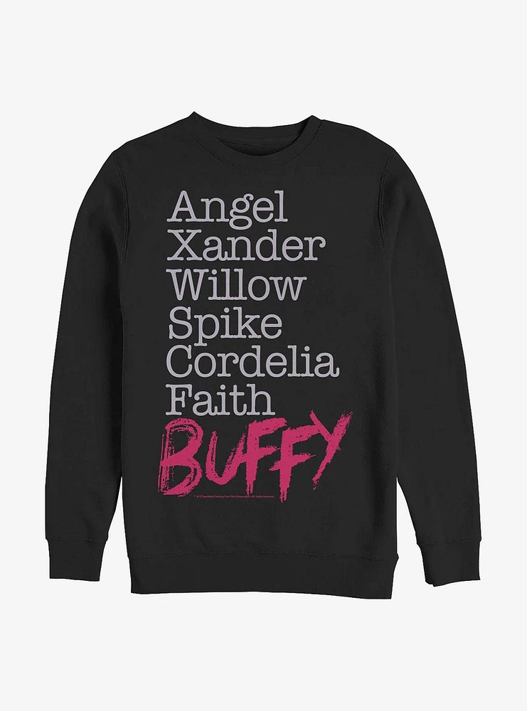 Buffy The Vampire Slayer Namestack Crew Sweatshirt