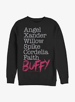 Buffy The Vampire Slayer Namestack Crew Sweatshirt