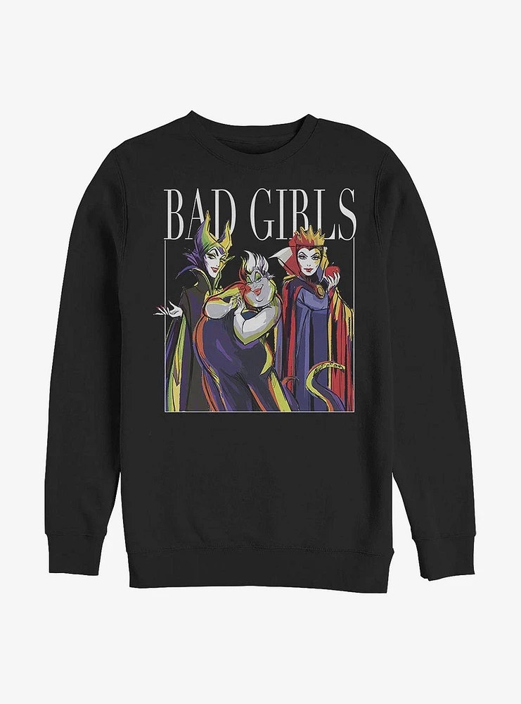 Disney Villains Bad Girls Pose Crew Sweatshirt