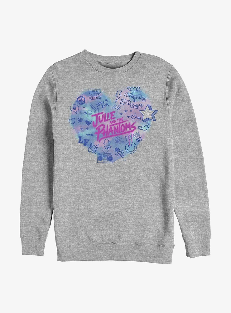 Julie And The Phantoms Heart Icons Crew Sweatshirt