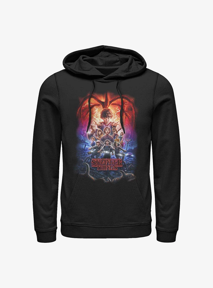 Stranger Things Group Pumpkins Poster Hoodie