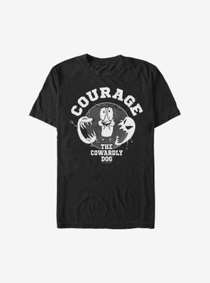 Courage The Cowardly Dog Badge T-Shirt