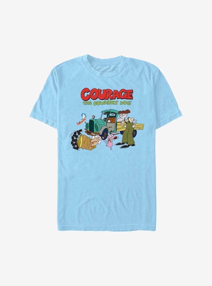 Courage The Cowardly Dog Logo Scene T-Shirt