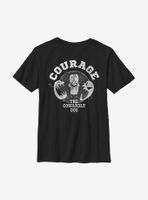Courage The Cowardly Dog Badge Youth T-Shirt