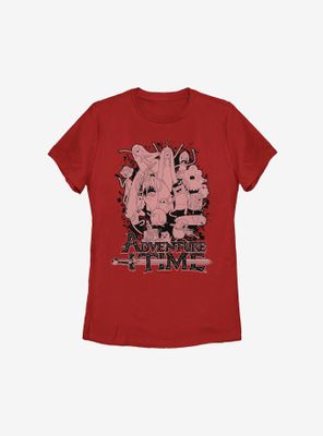 Adventure Time Group Splat Womens T-Shirt