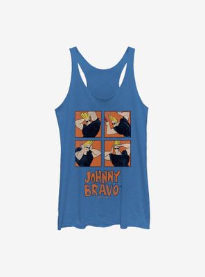 Johnny Bravo Many Faces Womens Tank Top