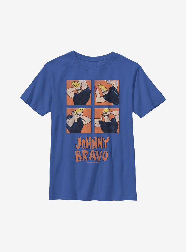 Johnny Bravo Many Faces Youth T-Shirt