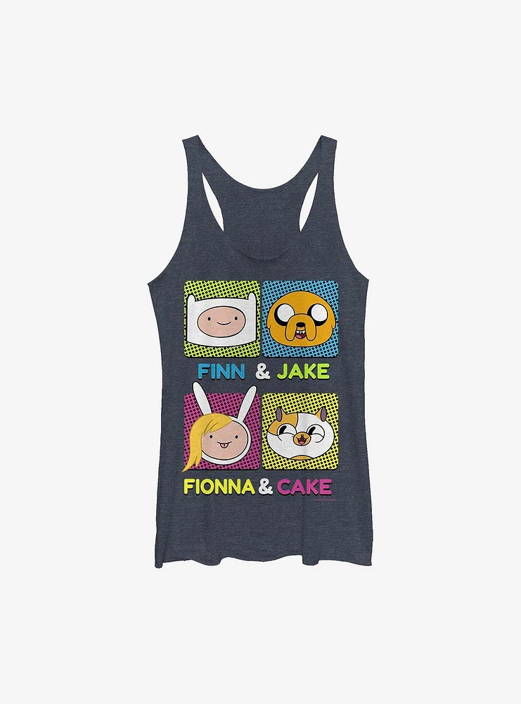 Adventure Time Finn Fionna Cake Jake Womens Tank Top