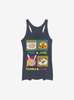 Adventure Time Finn Fionna Cake Jake Womens Tank Top