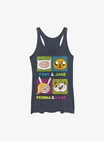 Adventure Time Finn Fionna Cake Jake Womens Tank Top