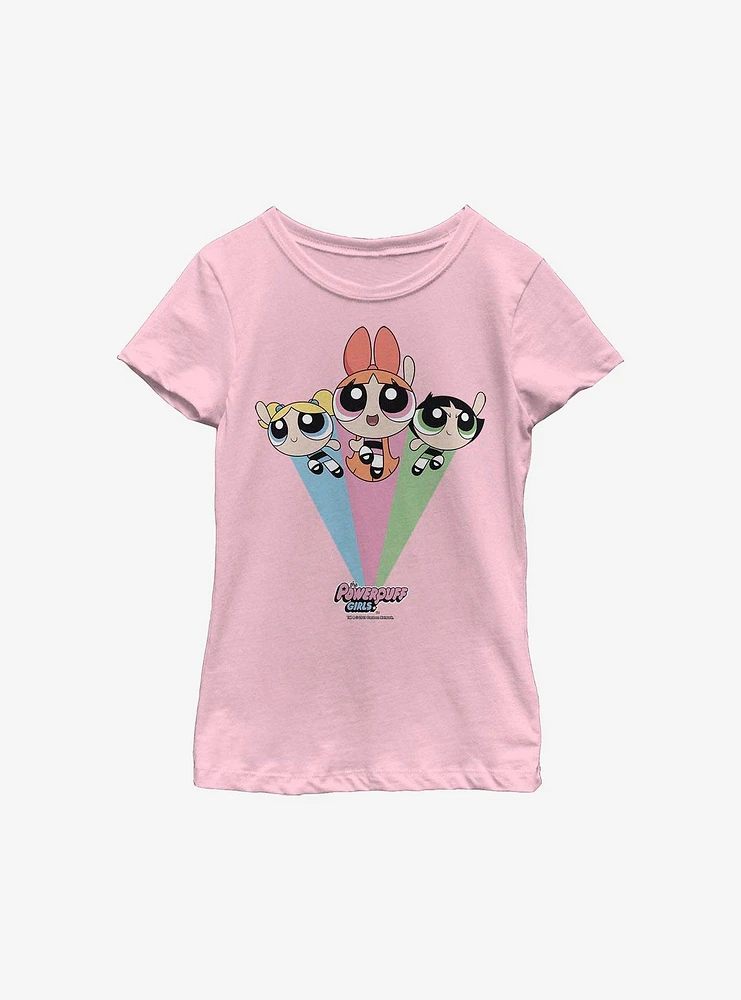 The Powerpuff Girls Trio Flying Youth T-Shirt