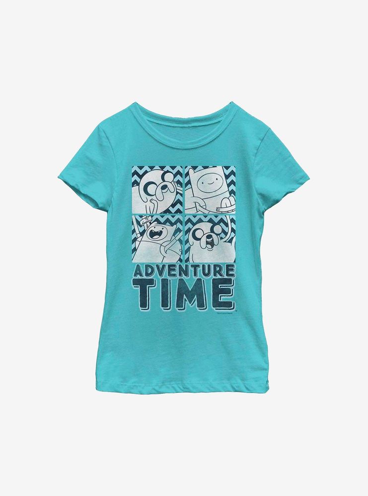 Adventure Time Box Faces Youth Girls T-Shirt