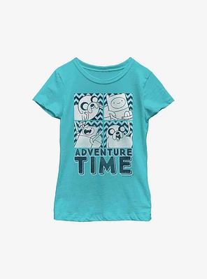Adventure Time Box Faces Youth Girls T-Shirt
