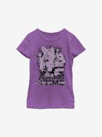 Adventure Time Group Splat Youth Girls T-Shirt