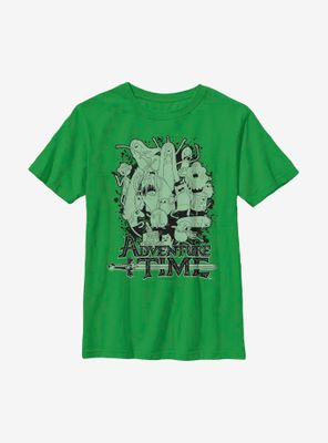 Adventure Time Group Splat Youth T-Shirt