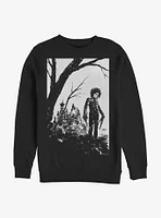 Edward Scissorhands Black And White Cover Crew Sweatshirt Hot Topic Web Exclusive