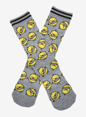 Duck With Knife Crew Socks