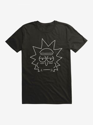 Rick And Morty Face Outline T-Shirt