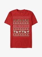 Star Wars The Mandalorian Child Christmas Sweater Pattern T-Shirt