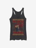 Marvel Black Widow Christmas Holiday Pattern Womens Tank Top