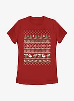 Star Wars The Mandalorian Child Christmas Sweater Pattern Womens T-Shirt