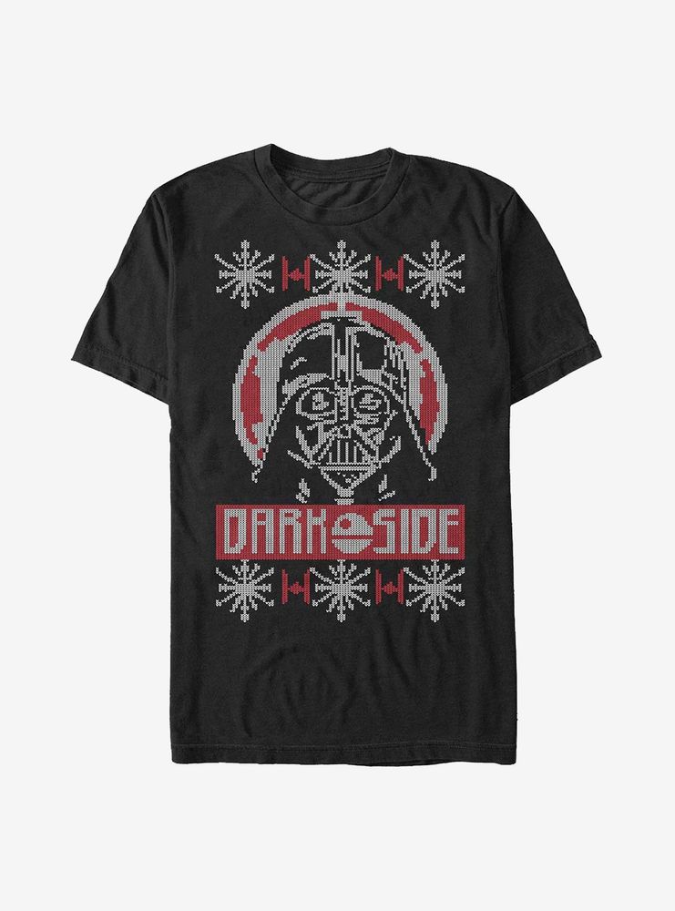 Star Wars Dark Side Christmas Pattern T-Shirt