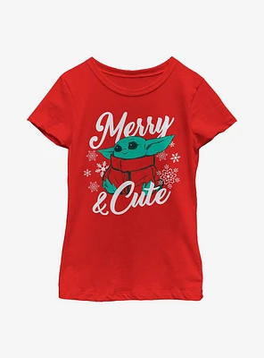 Star Wars The Mandalorian Child Merry And Cute Youth Girls T-Shirt