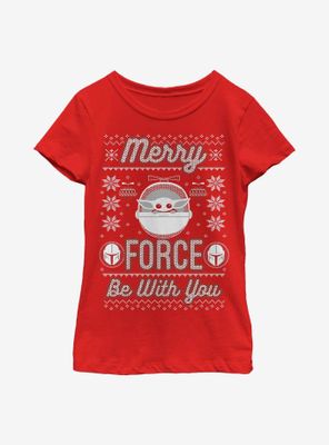 Star Wars The Mandalorian Child Merry Force Youth Girls T-Shirt