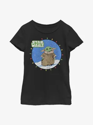 Star Wars The Mandalorian Child Snow Baby Lights Youth Girls T-Shirt