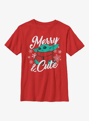 Star Wars The Mandalorian Child Merry And Cute Youth T-Shirt