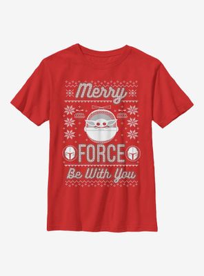 Star Wars The Mandalorian Child Merry Force Youth T-Shirt