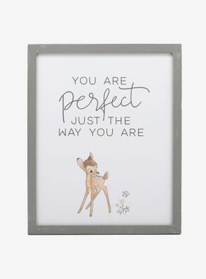 Disney Bambi You Are Perfect Framed Wood Wall Decor